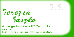 terezia vaszko business card